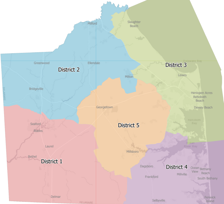 Sussex County Council districts